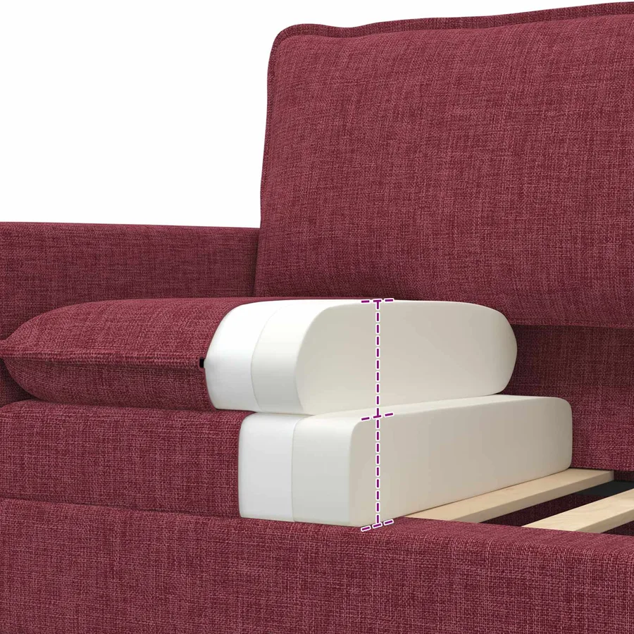 Canapé Bordeaux 76 x 81 x 87,5 cm Tissu - 7