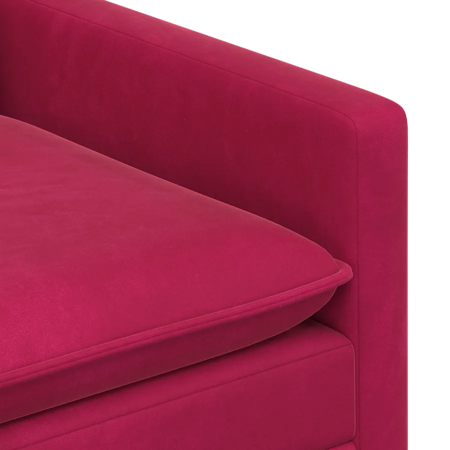 Ensemble de Canapés 2 pcs Bordeaux Velours - 5
