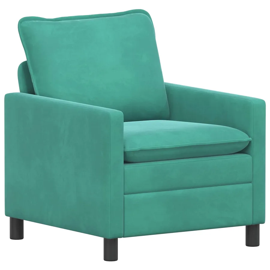 Ensemble de Canapés 2 pcs Turquoise Velours - 4