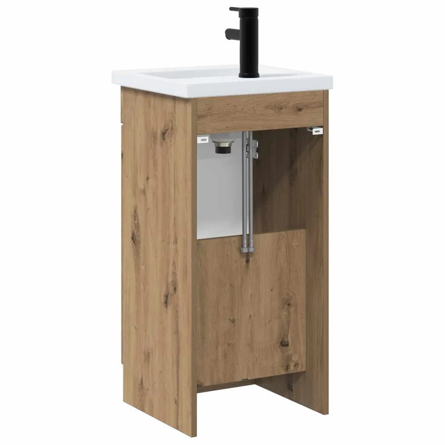 Meuble de salle de bain avec évier Chêne artisanal - 6