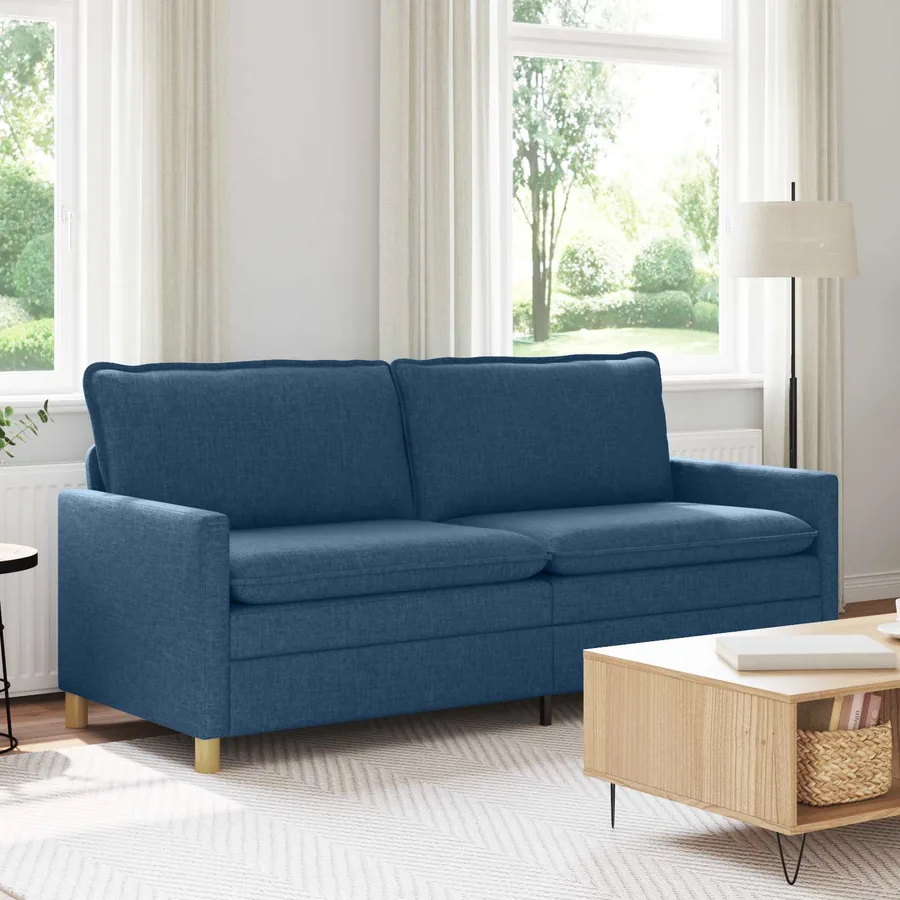 Canapé Bleu 196 x 81 x 87,5 cm Tissu