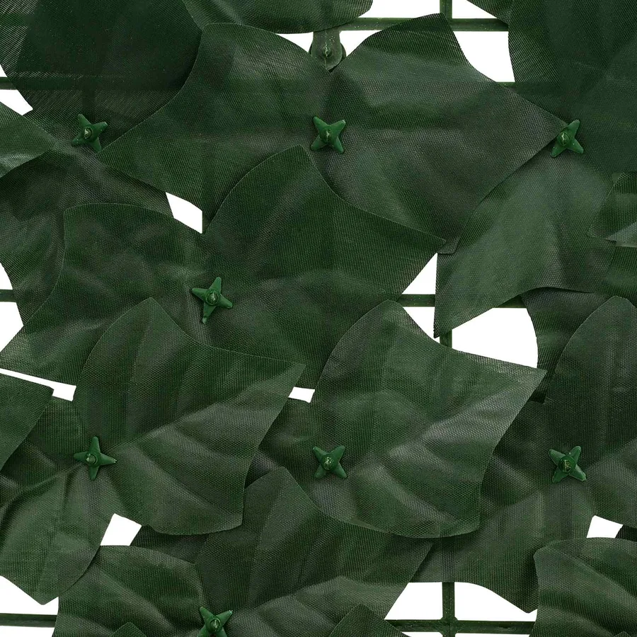 Écran de balcon avec feuilles Vert foncé 300 x 150 cm - 4