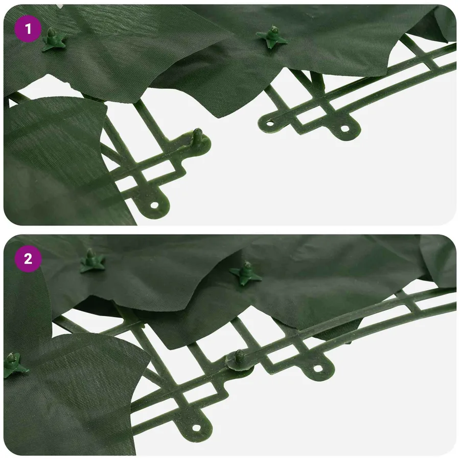 Écran de balcon avec feuilles Vert foncé 300 x 150 cm - 6