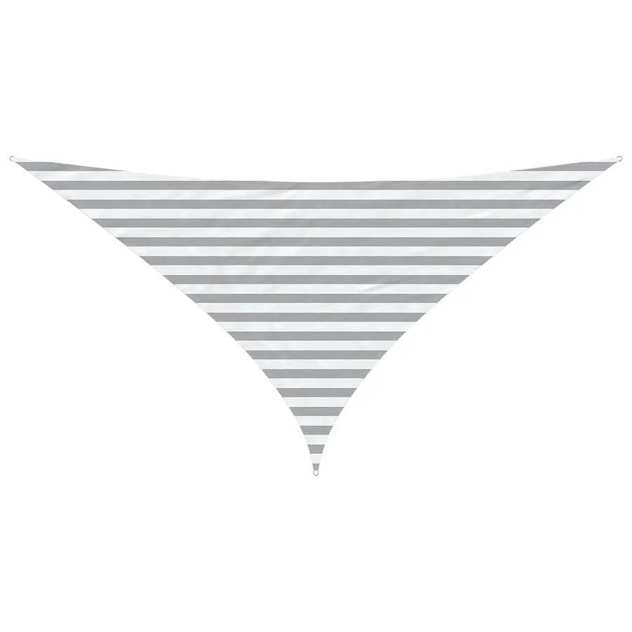 Voile d'ombre Gris clair et blanc 3 x 3 x 4,24 m - 2