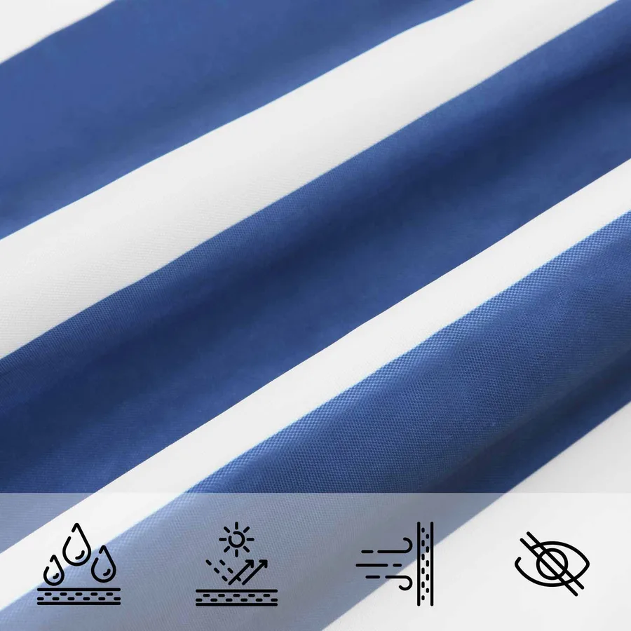 Voile d'ombre Bleu et Blanc 6 x 5 m 100 % polyester Oxford - 6