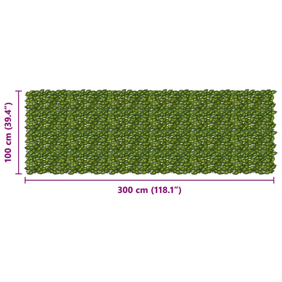 Écran de balcon avec feuilles Vert et jaune 300 x 100 cm - 5