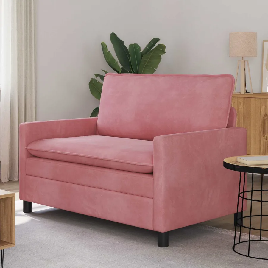 Canapé Rose 126 x 81 x 87,5 cm Velours