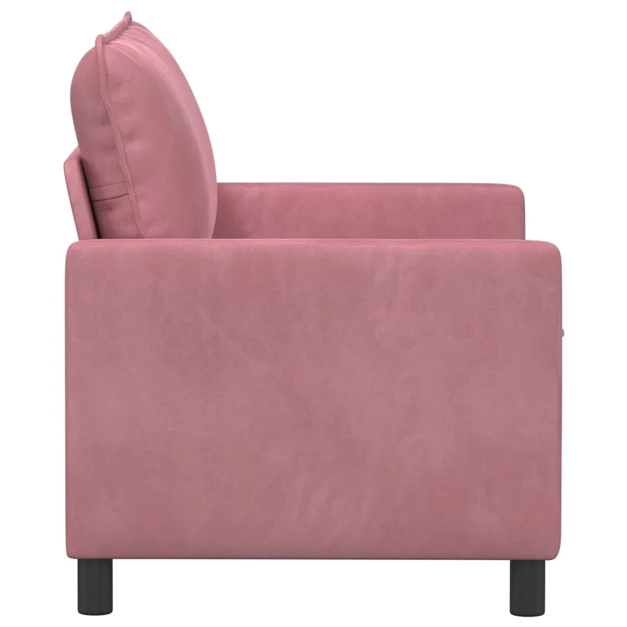 Canapé Rose 126 x 81 x 87,5 cm Velours - 4