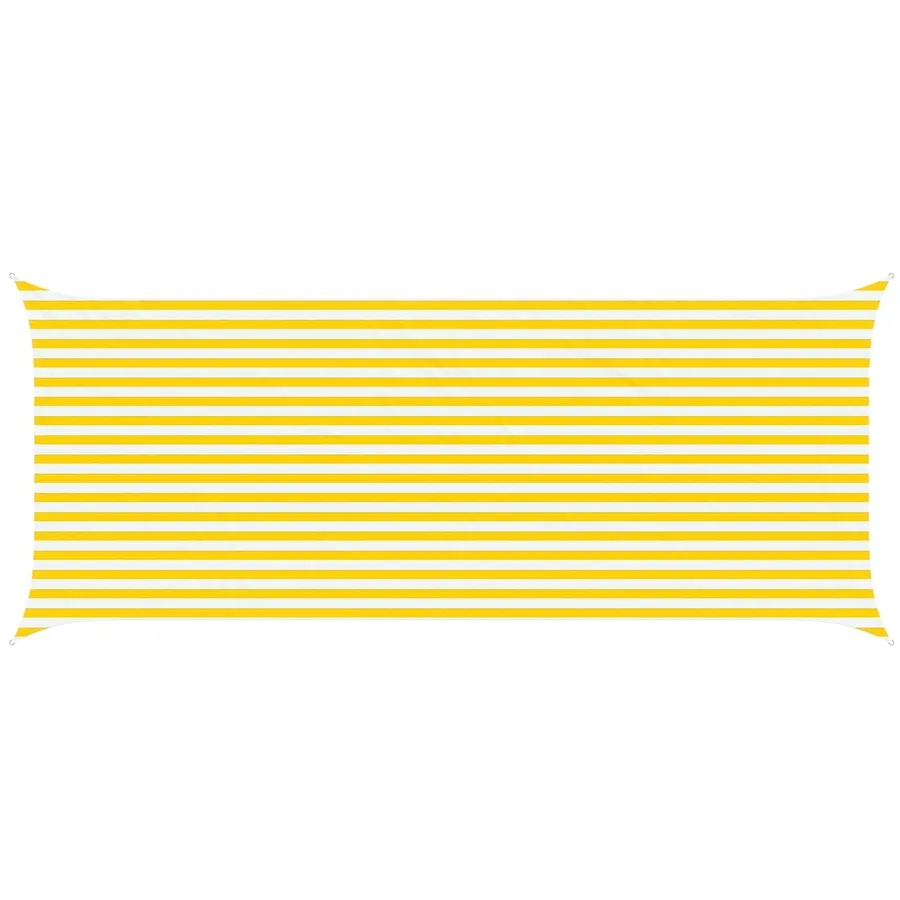 Voile d'ombre Jaune et blanc 6 x 2,5 m 100 % polyester Oxford - 2