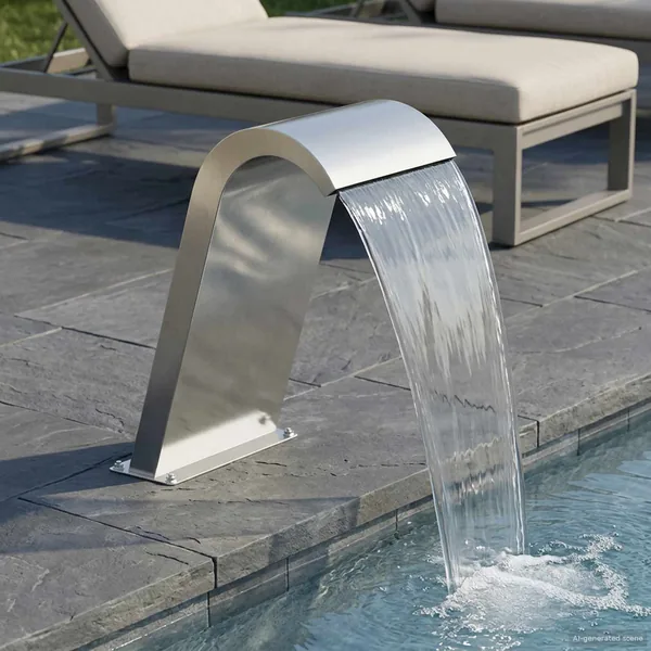 Fontaine de piscine Argenté 47 x 31 x 60 cm Acier inoxydable