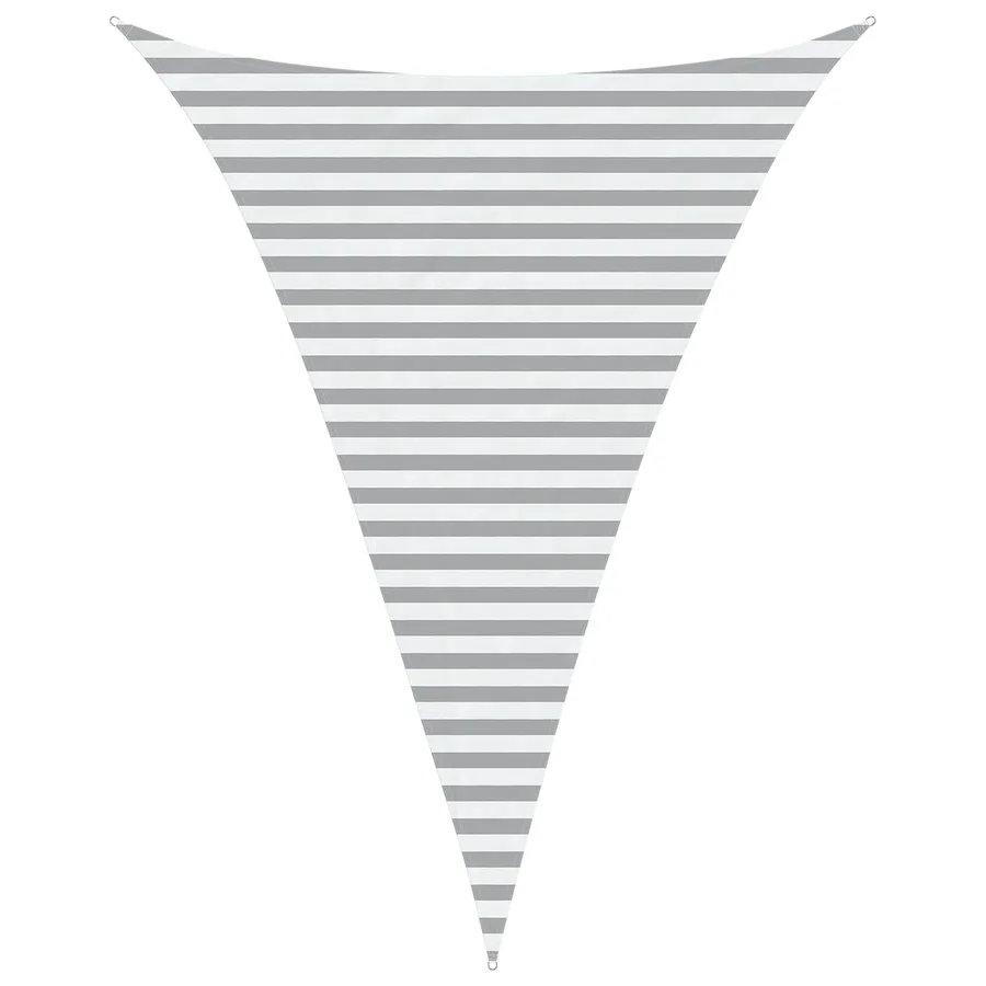 Voile d'ombre Gris clair et blanc 3 x 4 x 4 m - 2