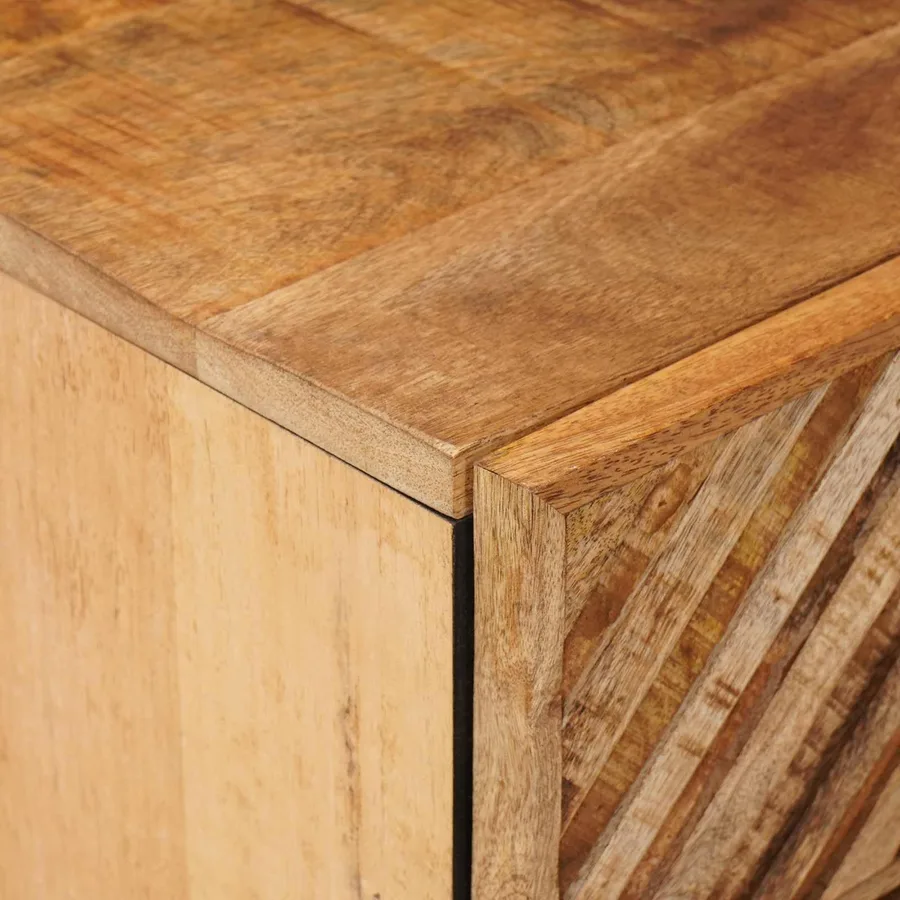 Table de chevet Marron 50 x 33 x 60 cm Bois de mangue massif - 6