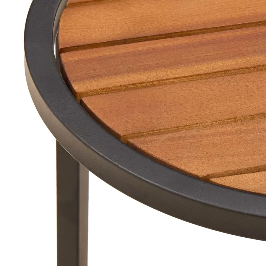 Ensemble de tables basses 2 pcs Naturel et noir 55 x 55 x 45 cm - 10
