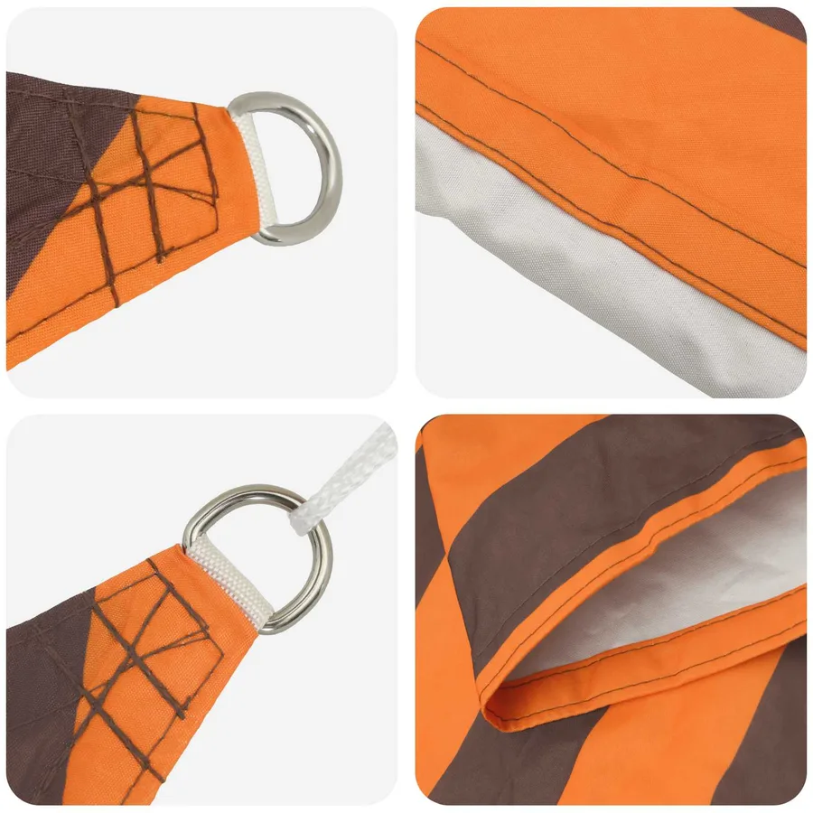 Voile d'ombre Orange et marron 7 x 6 m 100 % polyester Oxford - 4