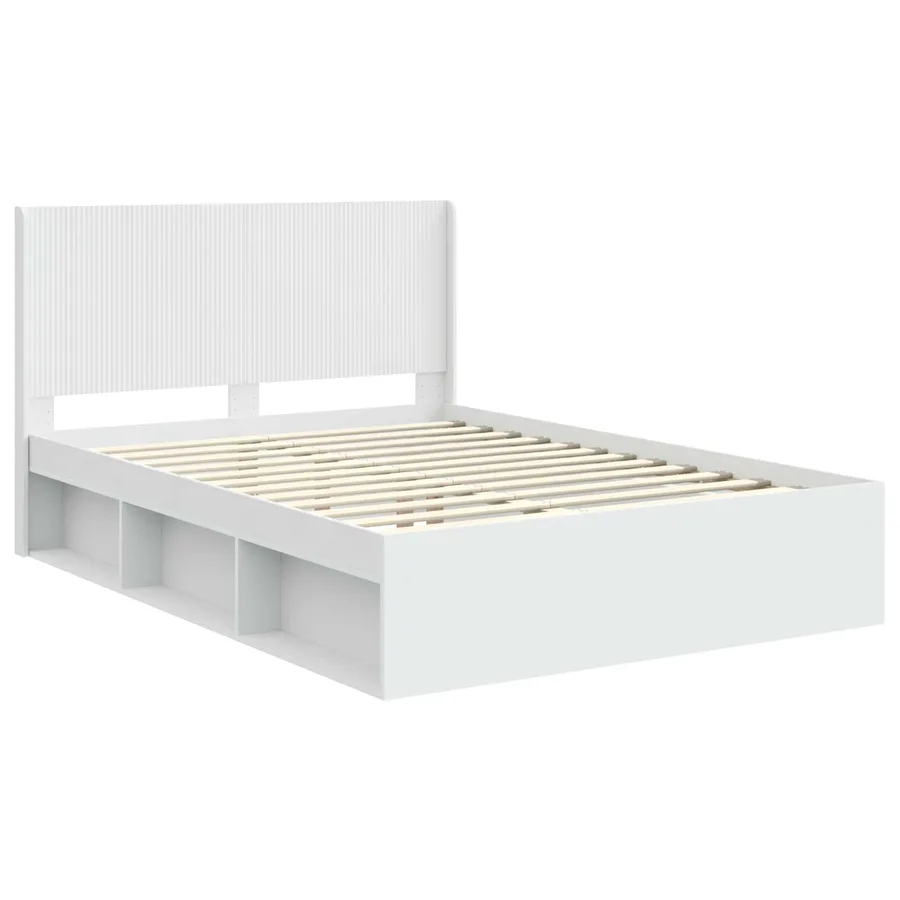 Cadre de lit avec rangement et tête de lit 2 pc - 4