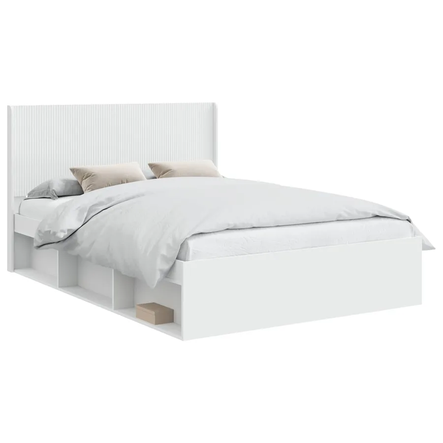 Cadre de lit avec rangement et tête de lit 3 pcs - 2