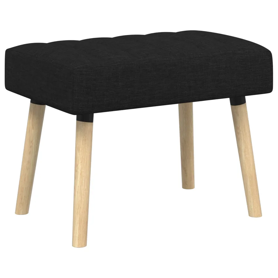 Banc capitonné canal Noir 60 x 40 x 45 cm Tissu - 2