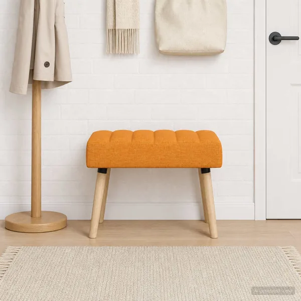 Banc capitonné canal Jaune foncé 60 x 40 x 45 cm Tissu