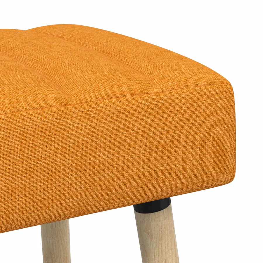 Banc capitonné canal Jaune foncé 60 x 40 x 45 cm Tissu - 6