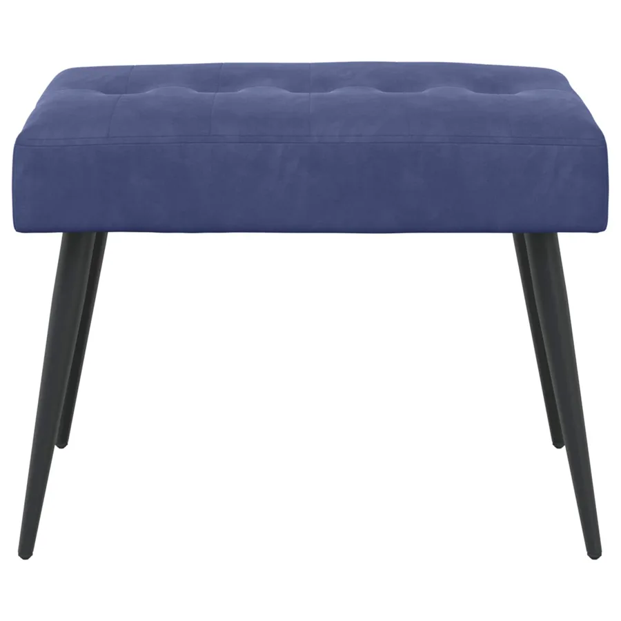Banc avec capitonnage bouton Bleu police 60 x 40 x 45 cm - 5