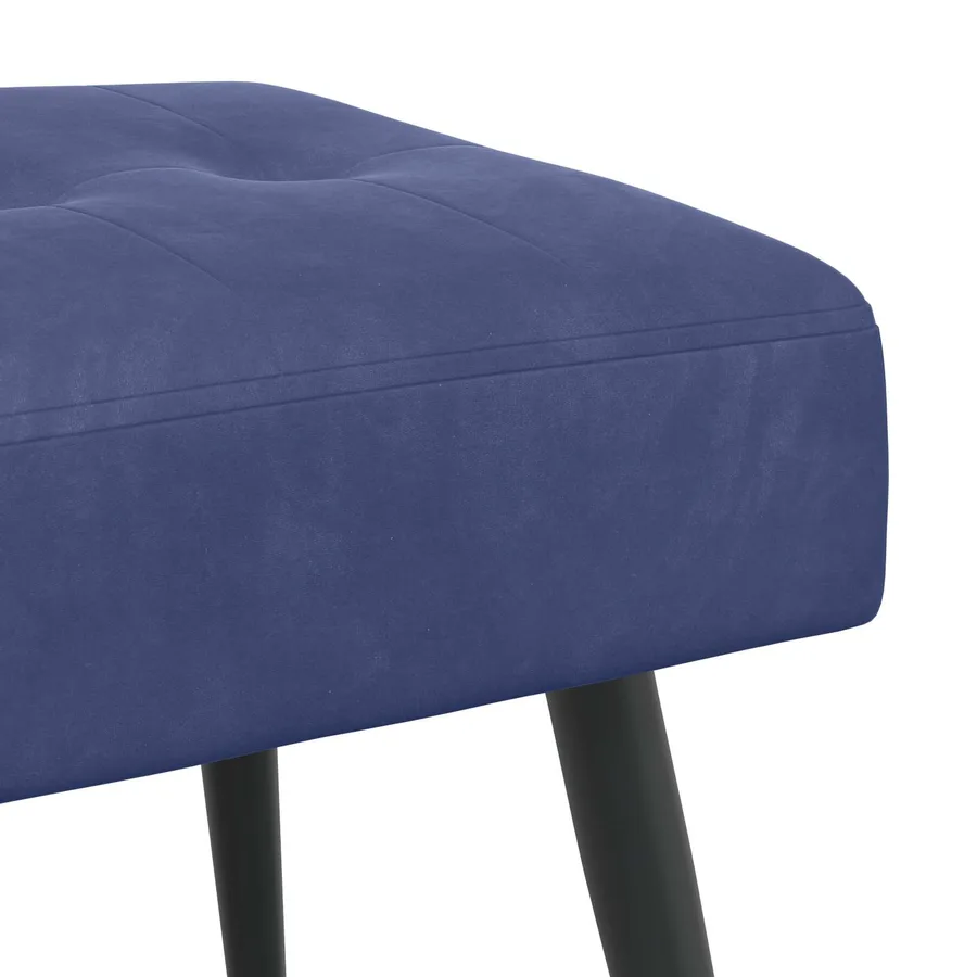 Banc avec capitonnage bouton Bleu police 60 x 40 x 45 cm - 6
