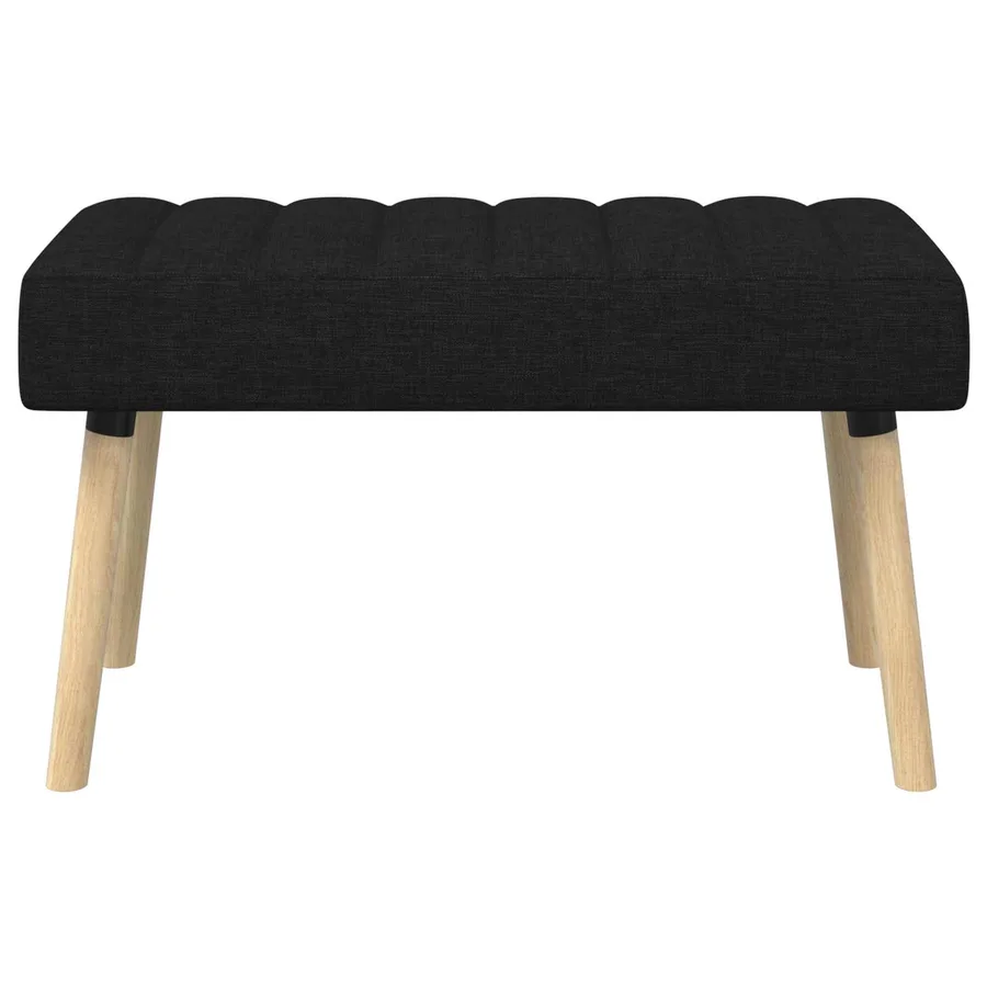 Banc capitonné canal Noir 80 x 40 x 46 cm Tissu - 5