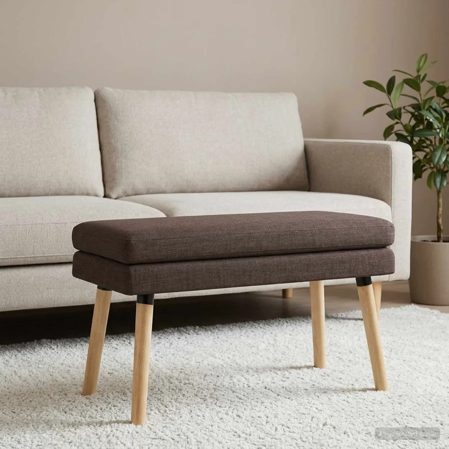 Banc à double couche Marron foncé 80 x 40 x 47 cm Tissu