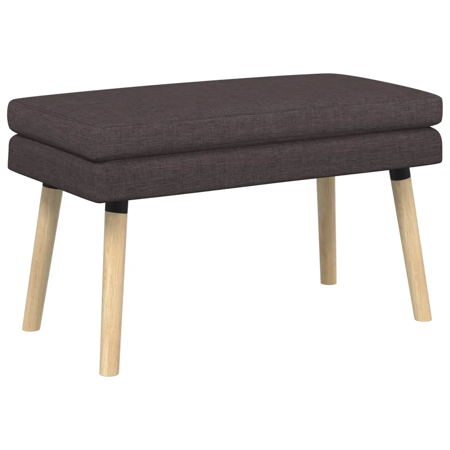 Banc à double couche Marron foncé 80 x 40 x 47 cm Tissu - 2