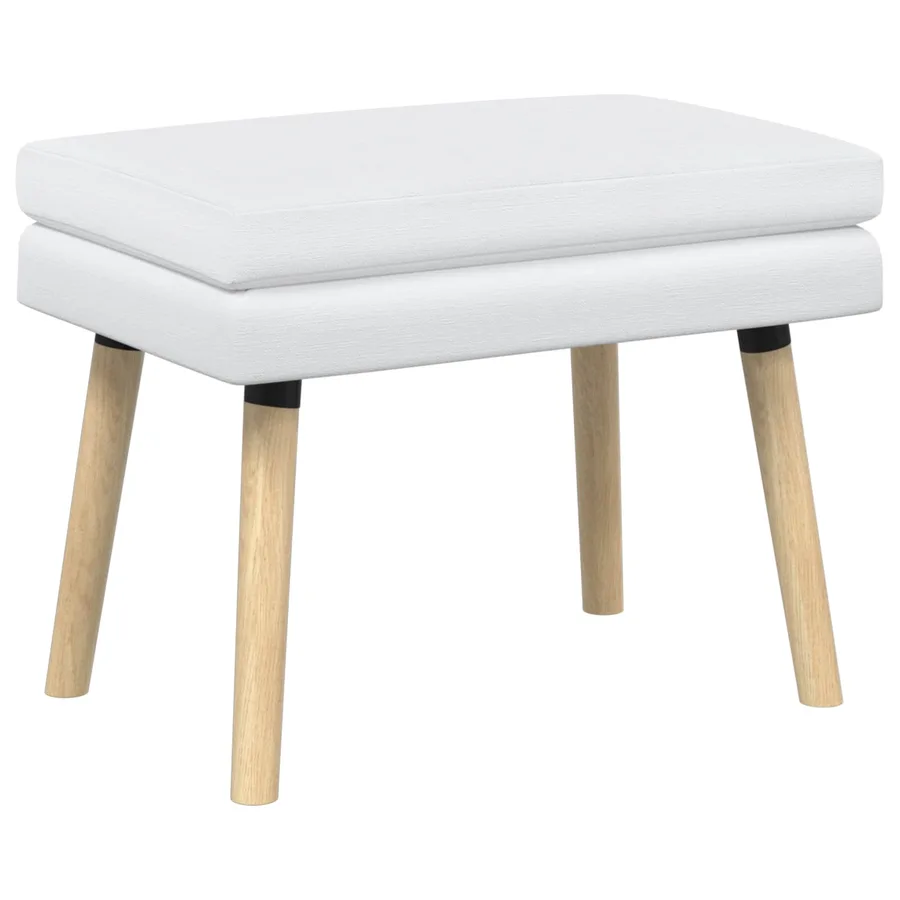 Banc à double couche Blanc 60 x 40 x 46 cm Tissu - 2