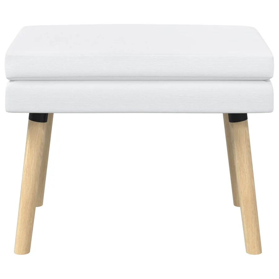 Banc à double couche Blanc 60 x 40 x 46 cm Tissu - 5