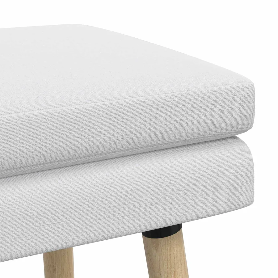 Banc à double couche Blanc 60 x 40 x 46 cm Tissu - 6