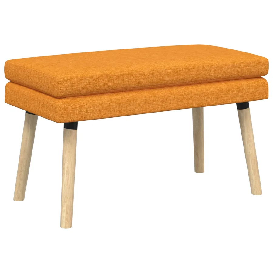Banc à double couche Jaune foncé 80 x 40 x 47 cm Tissu - 2