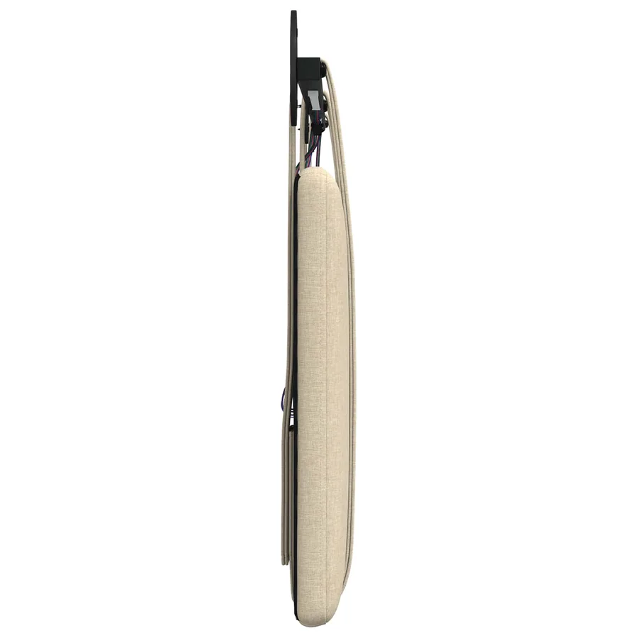 Tête de lit suspendue Avec lumière LED Crème Tissu - 7