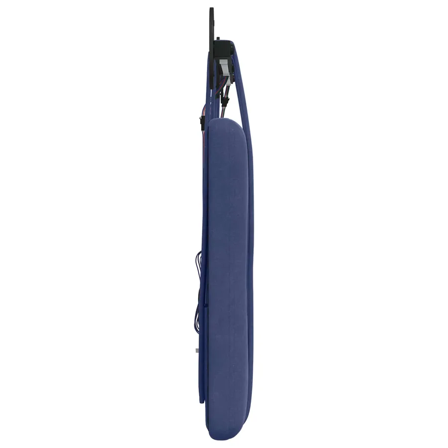 Tête de lit suspendue Avec lumière LED Bleu police Velours - 7