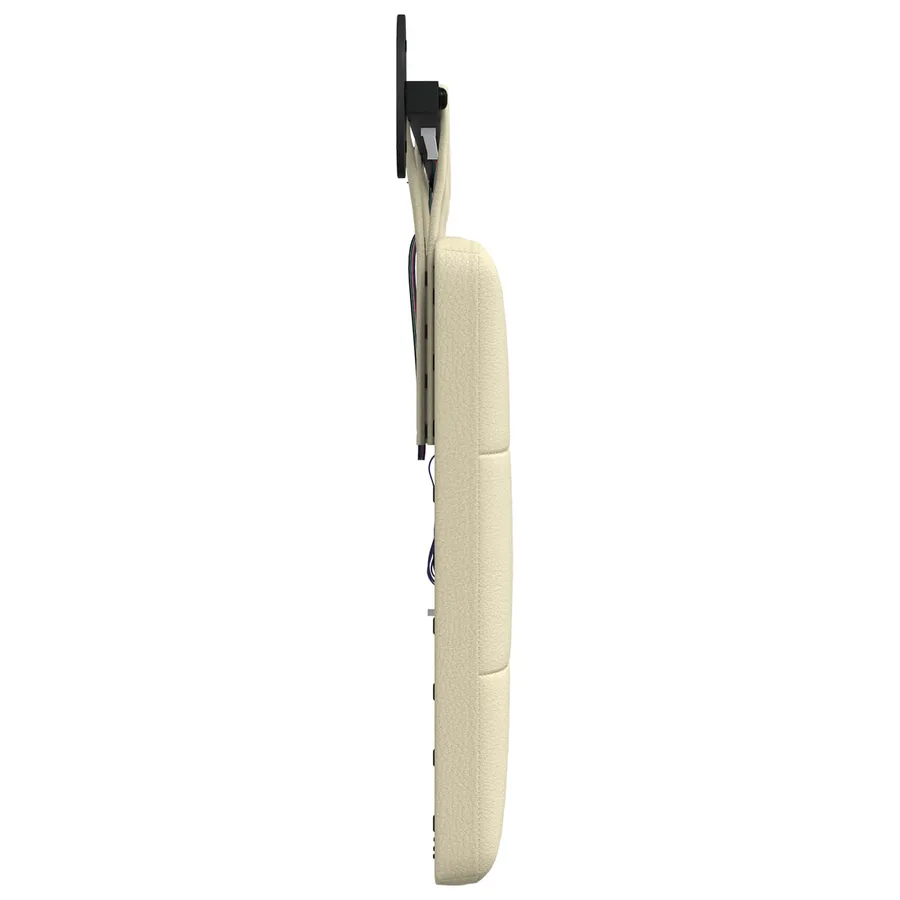Tête de lit suspendue Avec lumière LED Crème Simili cuir - 7