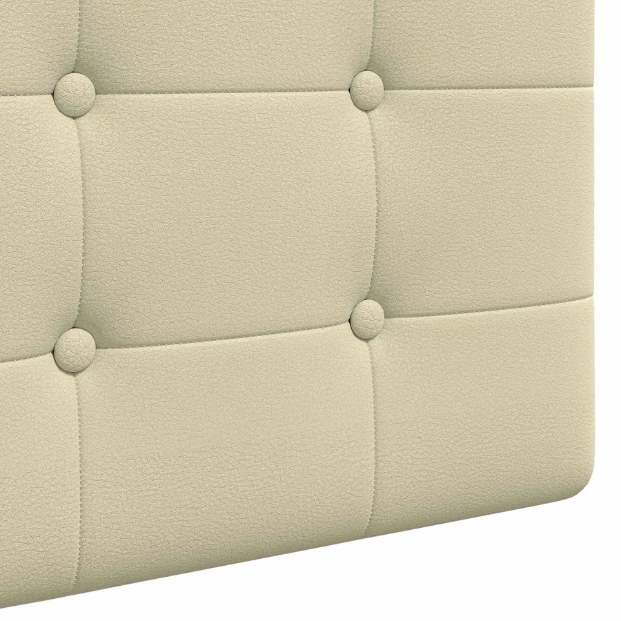 Tête de lit suspendue Avec lumière LED Crème Simili cuir - 9