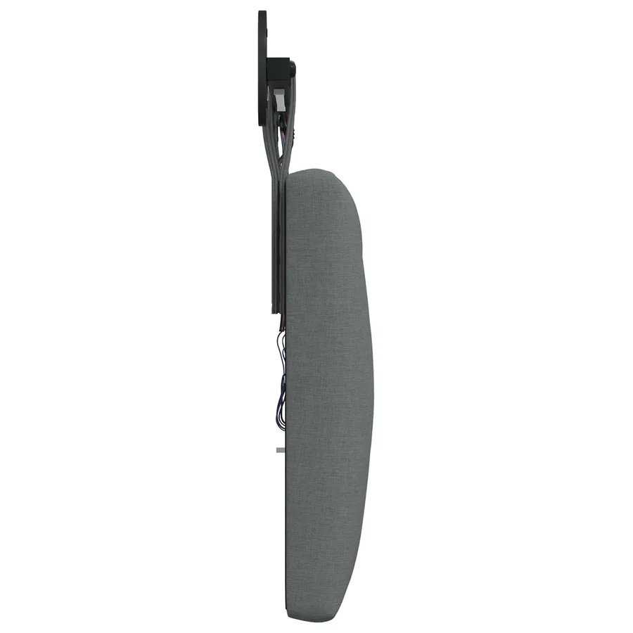 Tête de lit suspendue Avec lumière LED Gris foncé Tissu - 7