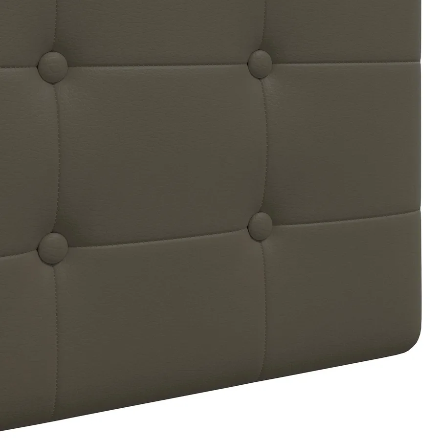 Tête de lit suspendue Avec lumière LED Gris Simili cuir - 9