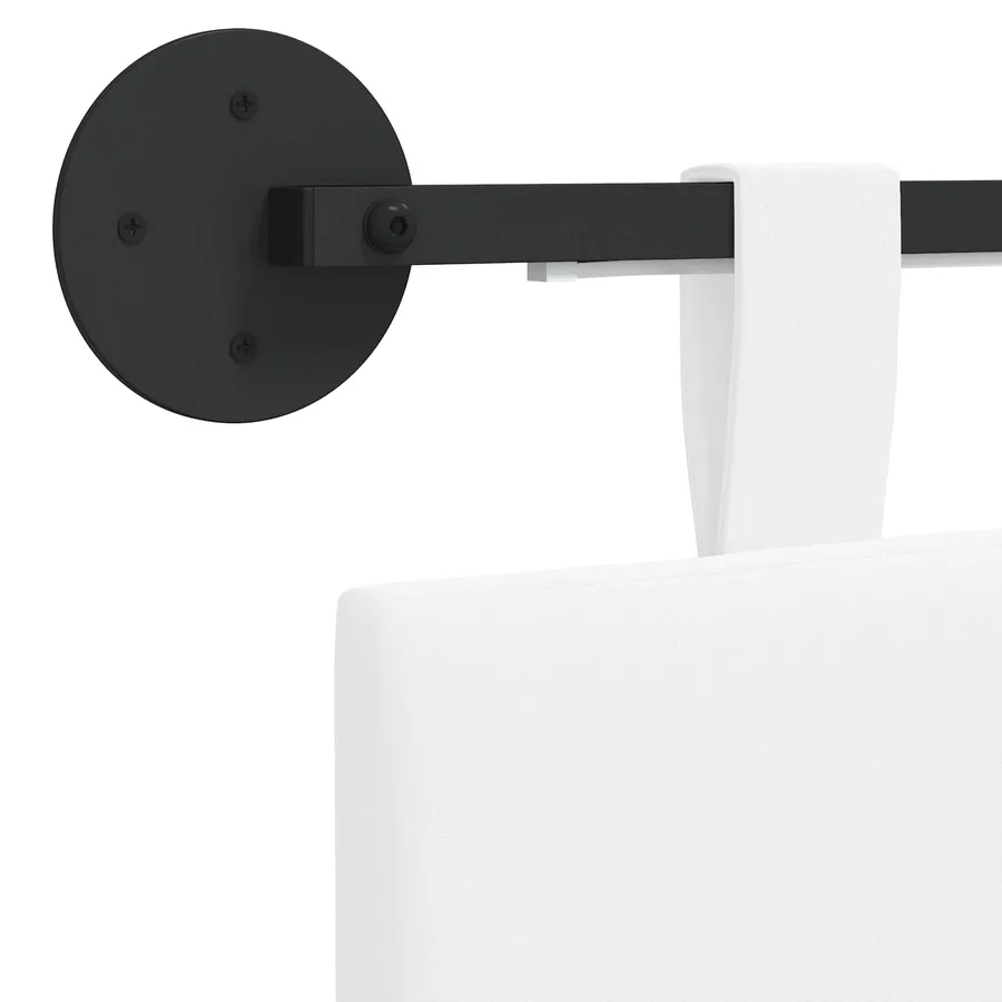 Tête de lit suspendue Avec lumière LED Blanc Tissu - 10