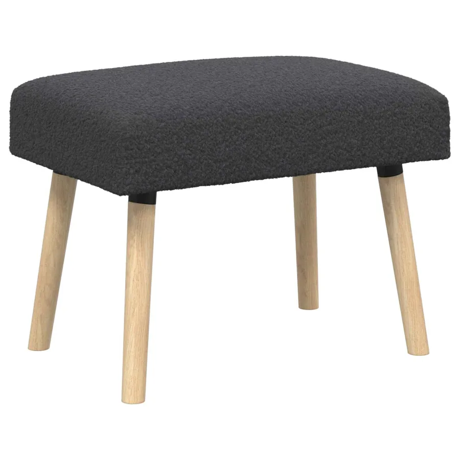 banc Uni Gris foncé 60 x 40 x 45 cm Bouclé - 2