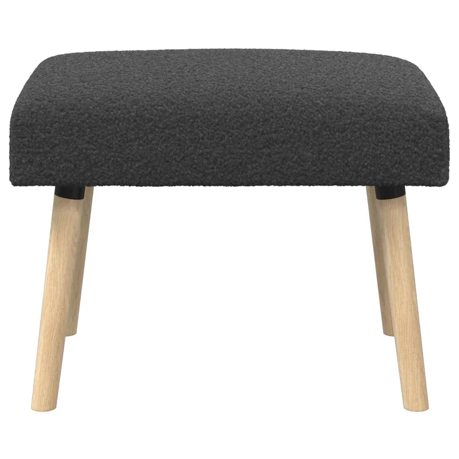 banc Uni Gris foncé 60 x 40 x 45 cm Bouclé - 5