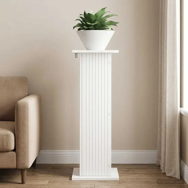 Support de Plante Blanc 30,5 x 30 x 80,5 cm Bois d'ingénierie