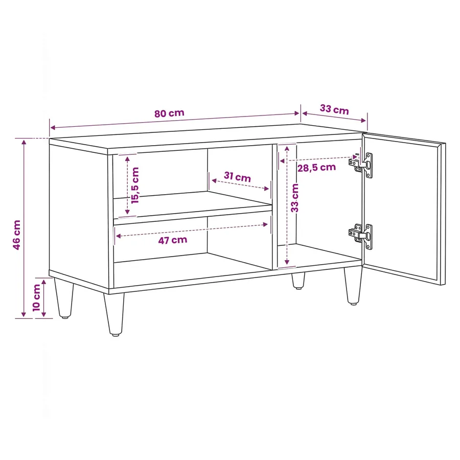 Armoires de rangement avec stockage Marron 80 x 31,5 x 46 cm - 12