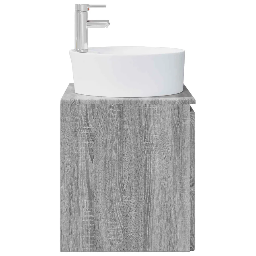 Vanité de lavabo mural Sonoma gris 49,5 x 44,5 x 65 cm - 4