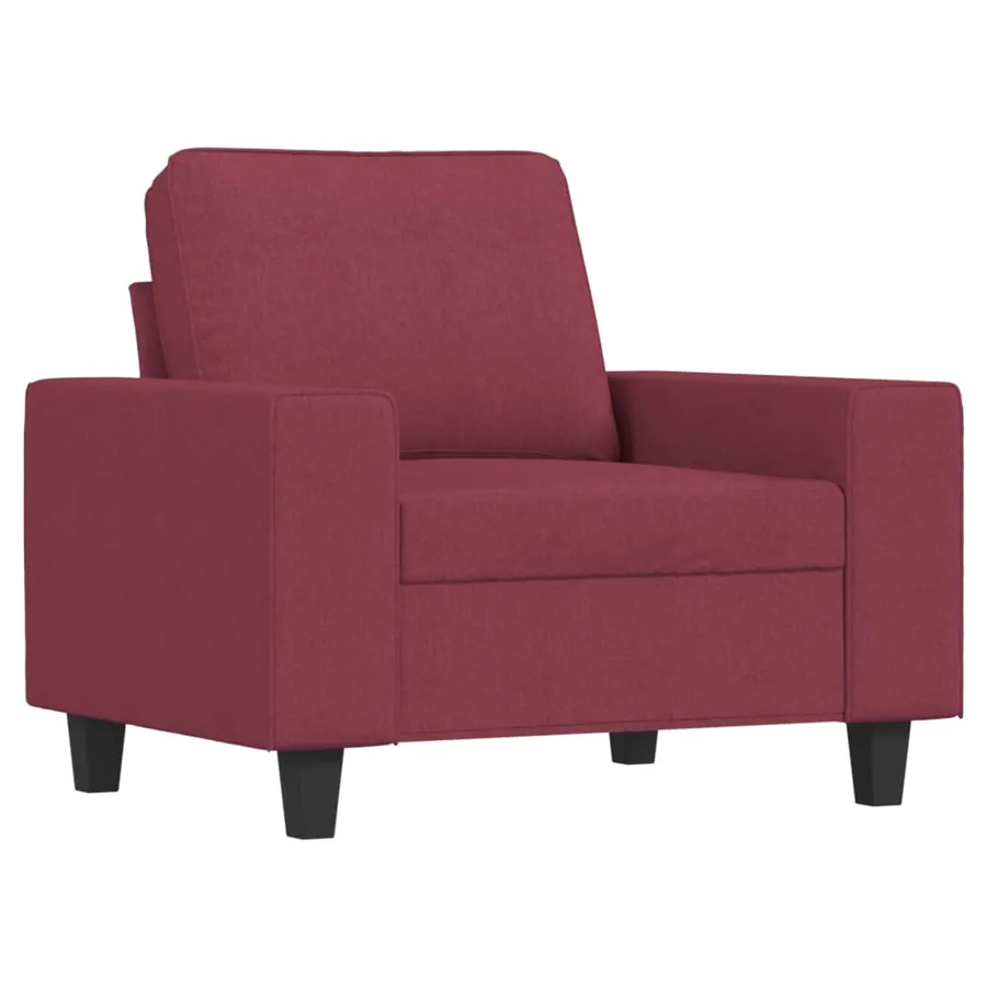 Fauteuil Rouge bordeaux 60 cm Tissu - 2