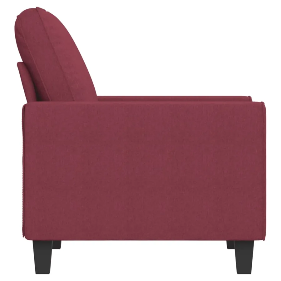 Fauteuil Rouge bordeaux 60 cm Tissu - 4
