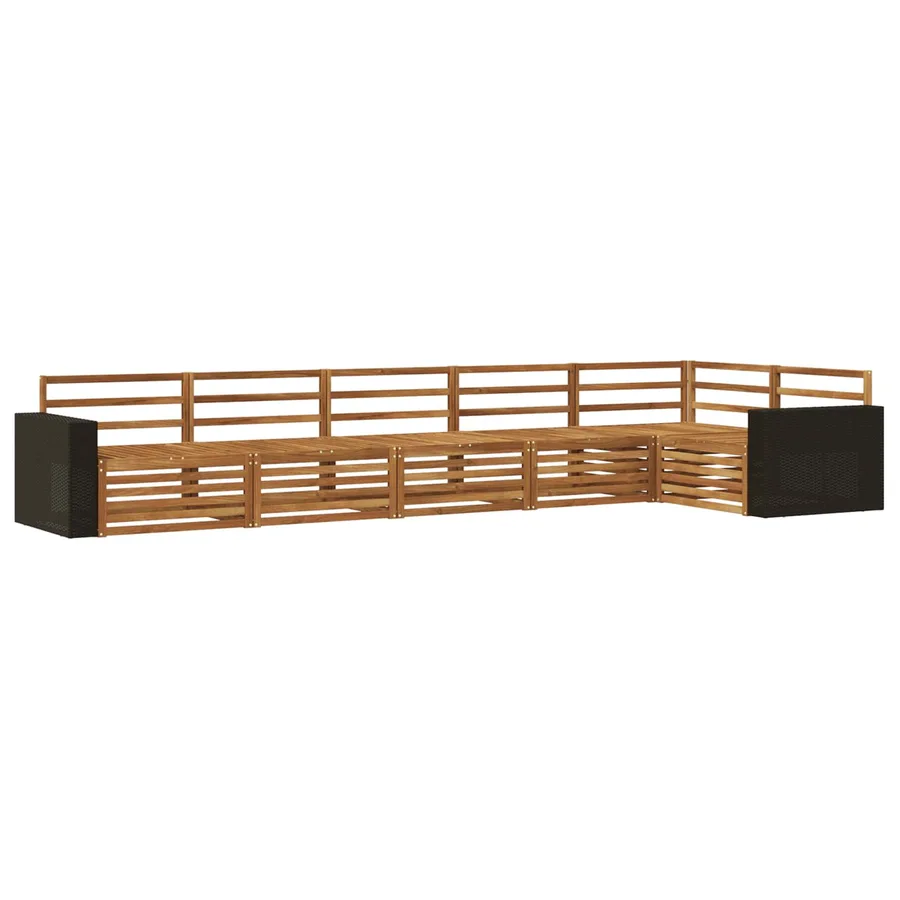 Ensemble de canapés d'extérieur 6 pcs Naturel - 2