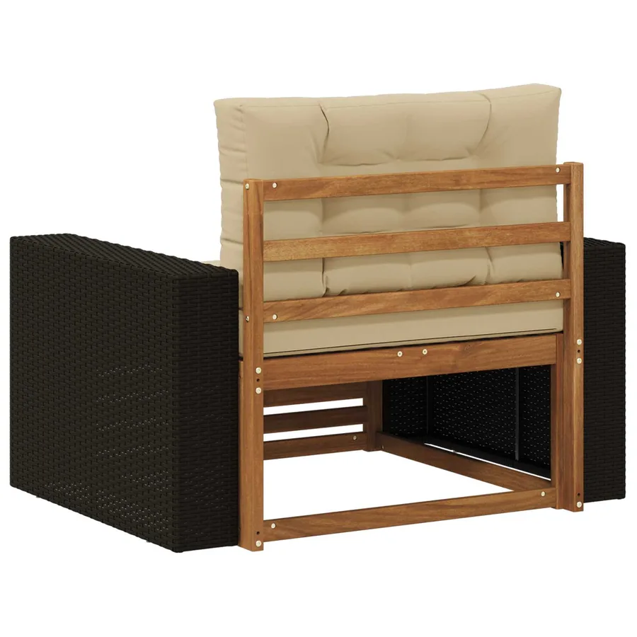 Sofa de milieu extérieur Bois d'Acacia Massif Naturel - 5