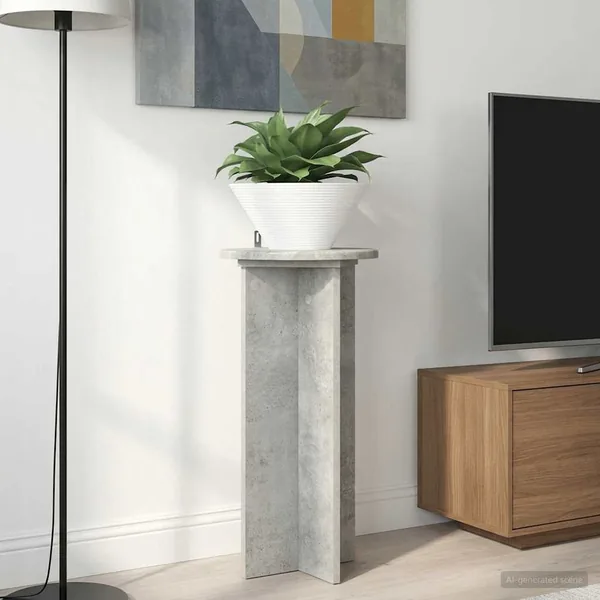 Support de Plante 2 pcs Gris béton 29,5 x 29,5 x 60 cm