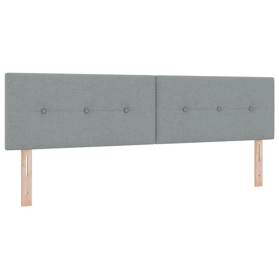 Lit boxspring avec matelas Gris clair 180 x 200 cm Tissu - 3